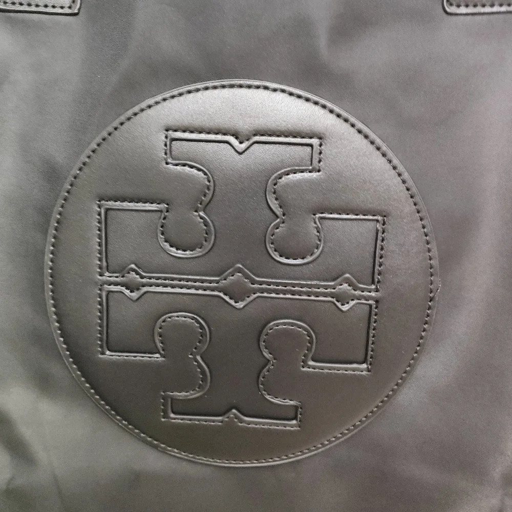 Tory Burch Ella Logo Tote Bag Black - Picture 5 of 5